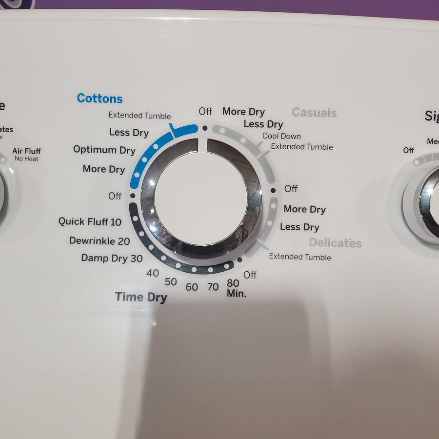 GE White Electric 7.2 Cu. Ft. Dryer with Aluminized Alloy Drum GTD42EASJWW - Certified Refurbished