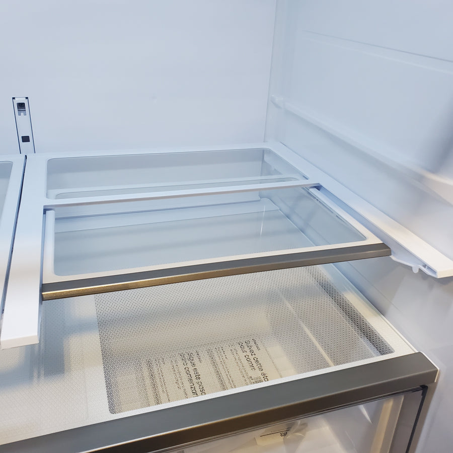 Samsung Bespoke Stainless Steel 3 Door French Door 30 Cu. Ft. Refrigerator with Beverage Center RF30BB660012 - Open Box