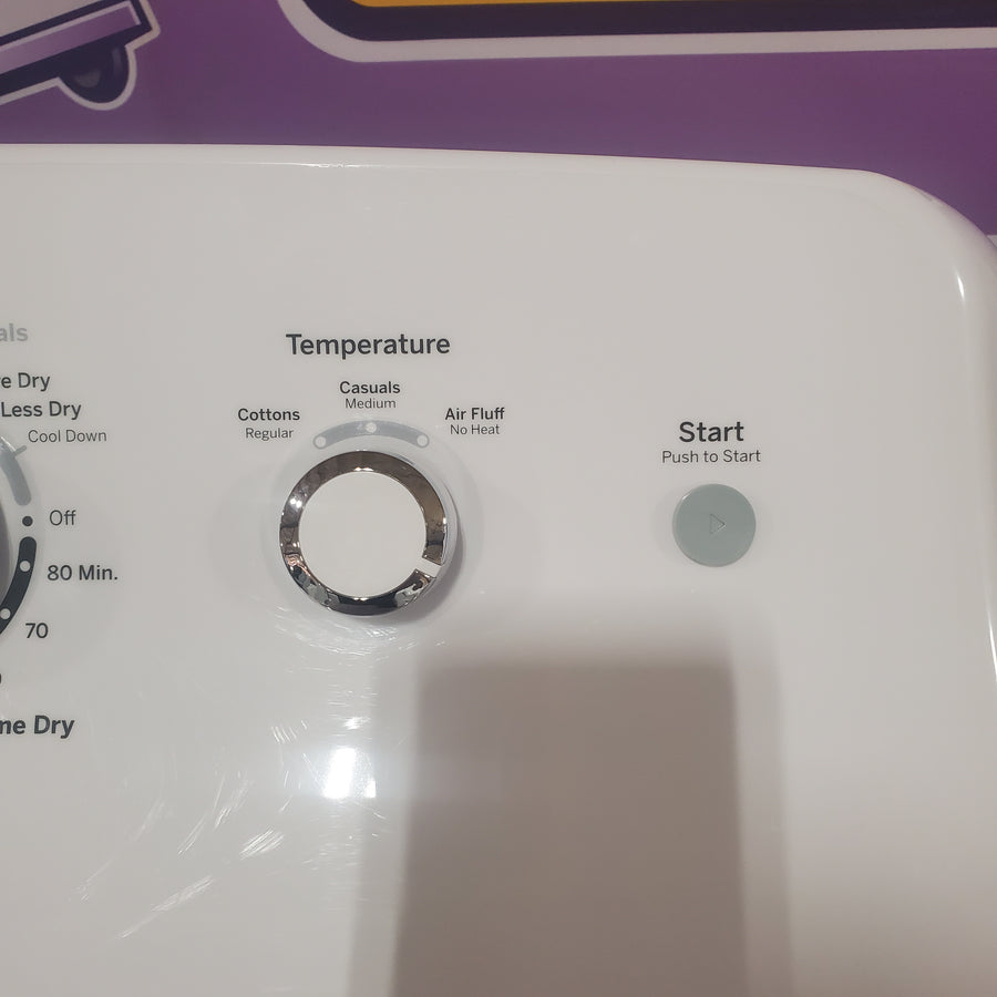 GE® 3.8 cu. ft. Capacity Washer with Stainless Steel Basket in White GTW330ASKWW - Certified Refurbished and GE White Electric 6.2 Cu. Ft. Capacity Dryer with Shallow Depth and Up to 120 Ft. Venting Capability GTX33EASKWW - Certified Refurbished