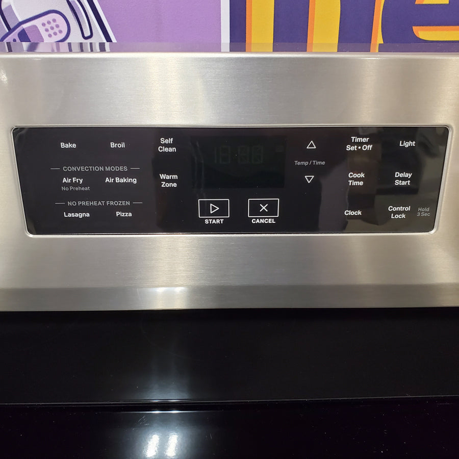 Whirlpool Energy Star Electric Range with Air Cooking Technology, No Preheat Air Fry, Air Baking and Self Clean WFES5030RZ - Scratch & Dent (Minor)