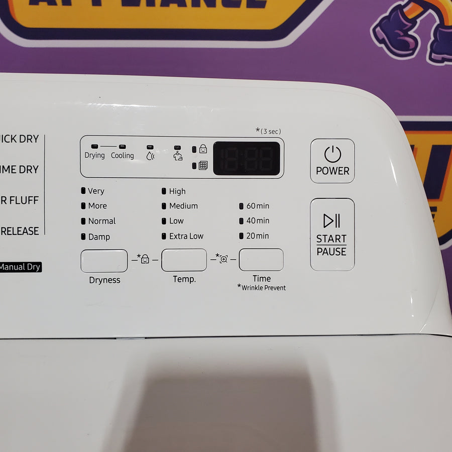 Samsung 7.2 cu. ft. Electric Dryer with Sensor Dry in White DVE45T3200W - Scratch & Dent (Minor)