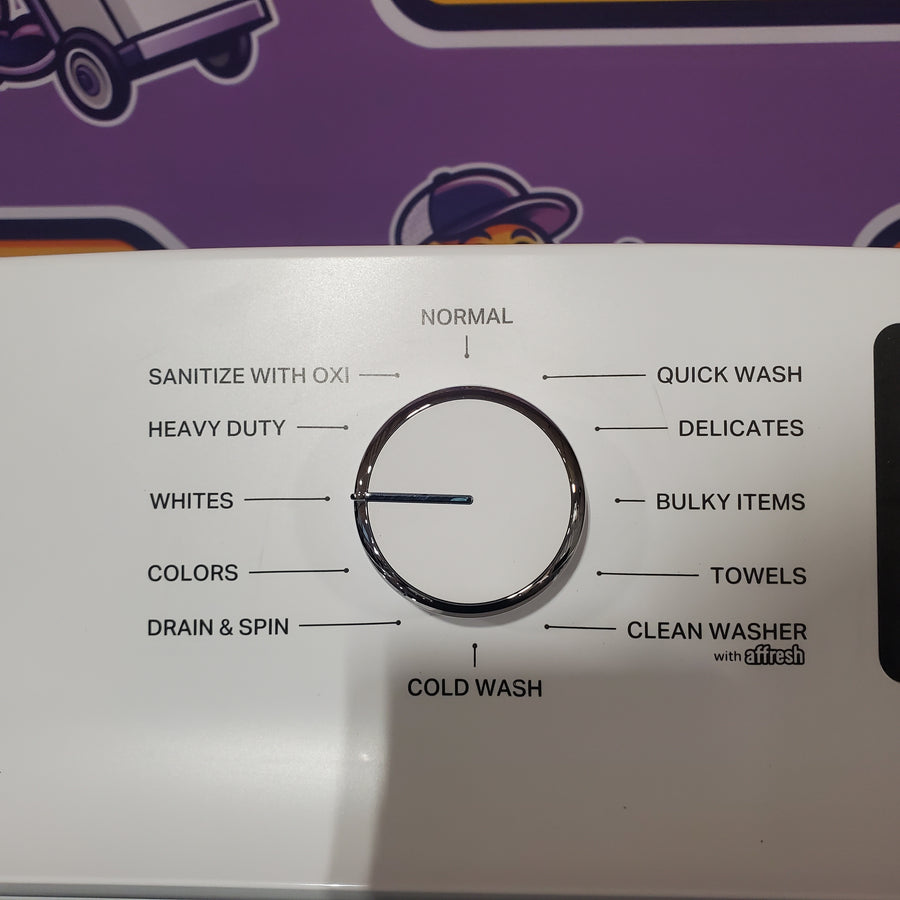 Whirlpool 4.2-4.3 Cu. Ft. Top Load Washer with 2-in-1 Removable Agitator and Soft Close Glass Lid WTW4307SW - Open Box and Whirlpool 7.0 cu. ft. Electric Dryer with Adaptive Dry and Wrinkle Shield™ Option WED4307SW - Open Box