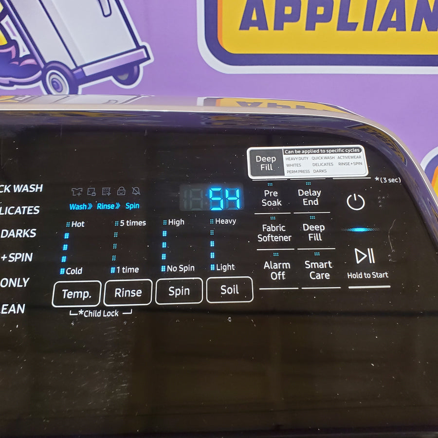 Samsung 5.0 cu. ft. High Efficiency Top Load Washer with Active WaterJet in Champagne WA50T5300AC - Certified Refurbished