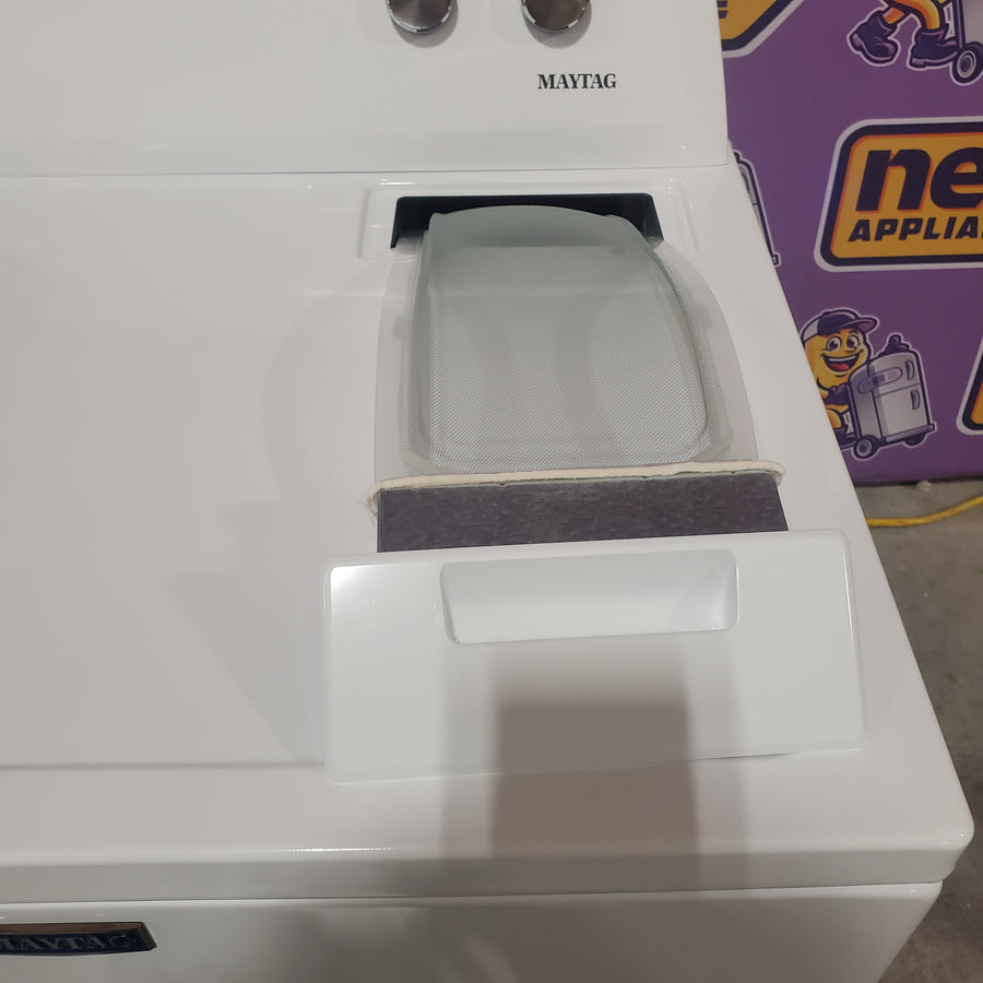 Maytag Top Load 3.8 cu. ft. Washer with Deep Fill and Quick Wash Cycle MVW4005SW - Scratch & Dent (Minor) and Maytag Top Load Electric Wrinkle Prevent 7.0 cu. ft. Dryer with Auto Dry MED4005SW - Scratch & Dent (Minor)
