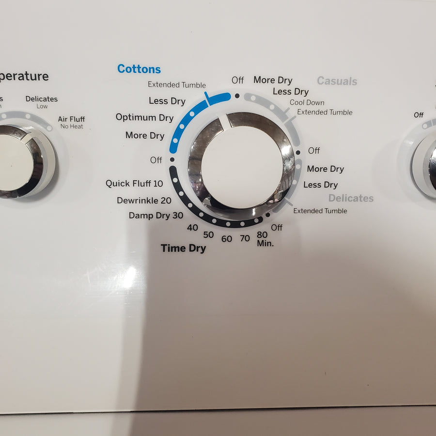 GE® 4.5 cu. ft. Capacity Washer with Stainless Steel Basket in White GTW465ASNWW - Certified Refurbished and GE White Electric 7.2 Cu. Ft. Dryer with Aluminized Alloy Drum GTD42EASJWW - Certified Refurbished