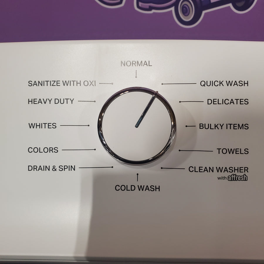 Whirlpool 4.2-4.3 Cu. Ft. Top Load Washer with 2-in-1 Removable Agitator and Soft Close Glass Lid WTW4307SW - Scratch & Dent (Minor) and Whirlpool 7.0 cu. ft. Electric Dryer with Adaptive Dry and Wrinkle Shield™ Option WED4307SW - Scratch & Dent (Minor)
