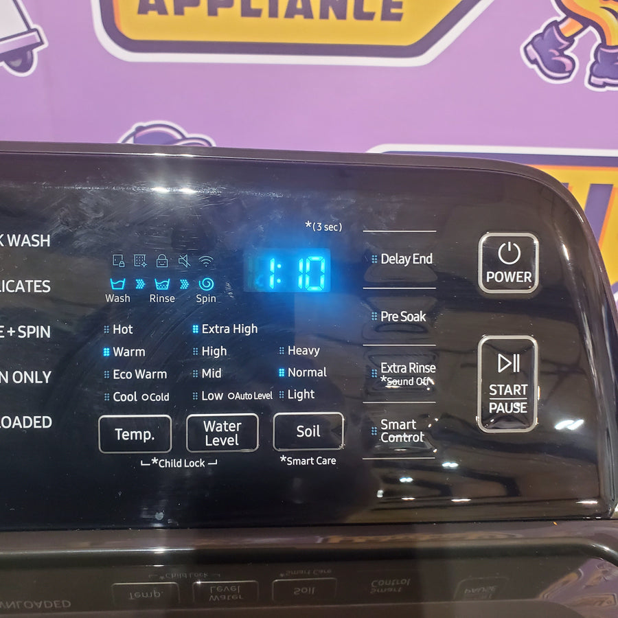 Samsung 4.7 cu. ft. Large Capacity Smart Top Load Washer with Active WaterJet in Brushed Black WA47CG3500AV - Open Box