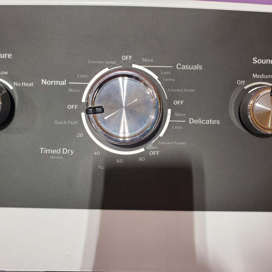 GE 7.2 cu. ft. Capacity Electric Dryer with Up To 120 ft. Venting and Extended Tumble GTD48EASWWB - Scratch & Dent (Minor)