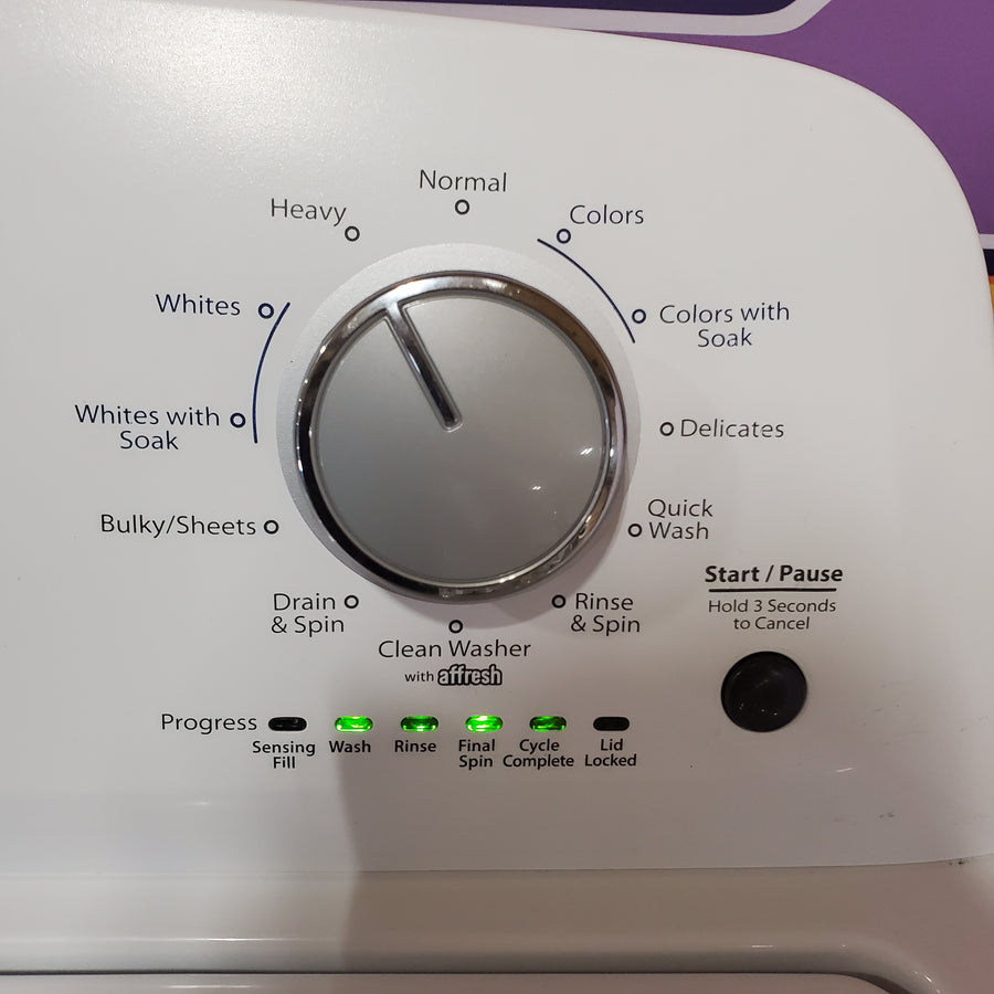 Whirlpool White Top Load 3.8 Cu. Ft. Washer with Late Lid Lock WTW4655JW2 - Certified Refurbished and Whirlpool 7.0 cu. ft. Electric Dryer with Auto-Moisture Sensing WED4850HW - Certified Refurbished