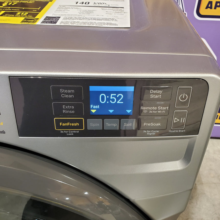 Whirlpool 4.5 cu. ft. Smart Front Load ENERGY STAR® Washer with FreshFlow™ Vent System WFW5720RR - Scratch & Dent (Minor) and Whirlpool 7.4 cu. ft. 240-Volt Stackable Electric Vented Dryer with Steam Refresh WED90HEFC - Certified Refurbished