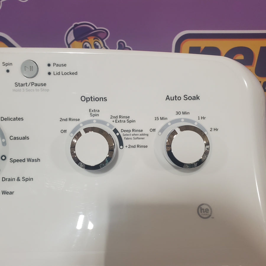 GE® 4.5 cu. ft. Capacity Washer with Stainless Steel Basket in White GTW465ASNWW - Certified Refurbished