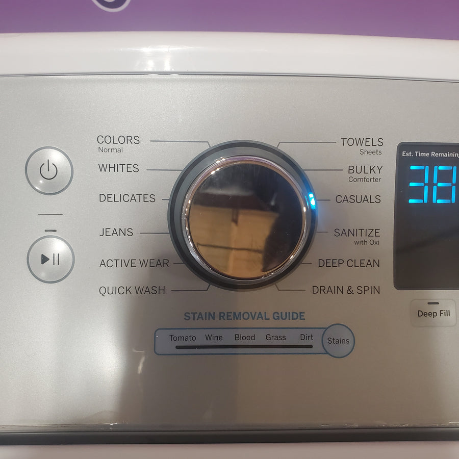 GE® ENERGY STAR® 4.8 cu. ft. Capacity Washer with Sanitize w/Oxi and FlexDispense® in White GTW720BSNWS - Certified Refurbished