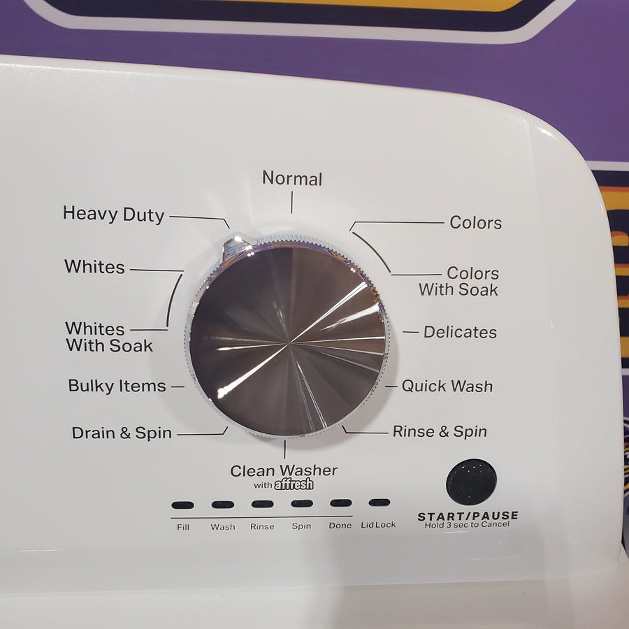 Maytag Top Load 3.8 cu. ft. Washer with Deep Fill and Quick Wash Cycle MVW4005SW - Open Box and Maytag Top Load Electric Wrinkle Prevent 7.0 cu. ft. Dryer with Auto Dry MED4005SW - Scratch & Dent (Moderate)