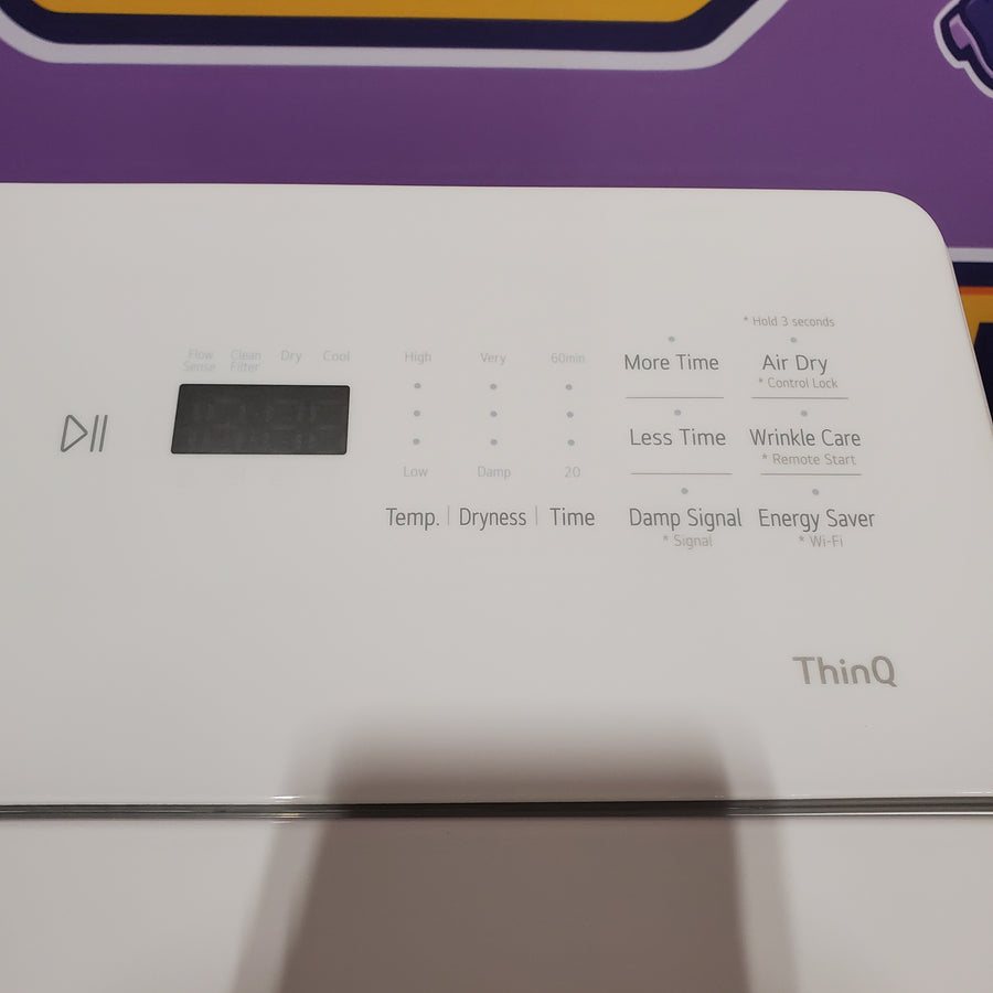 LG 5.5 cu. ft. Mega Capacity Top Load Washer with Impeller in Alpine White WT8400CW - Open Box and LG 7.3 cu. ft. Ultra Large Capacity Rear Control Electric Dryer with AI Sensing and ThinQ® Smart Features DLE8200W - Open Box