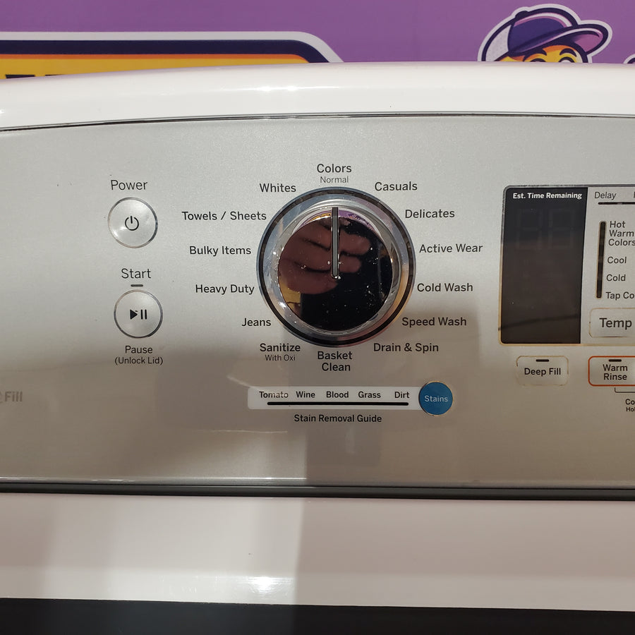 GE® 4.6 cu. ft. Capacity Washer with Stainless Steel Basket GTW680BSJWS - Certified Refurbished and GE® ENERGY STAR® 7.4 cu. ft. Capacity Aluminized Alloy Drum Electric Dryer with Sensor Dry GTD65EBSJWS - Certified Refurbished