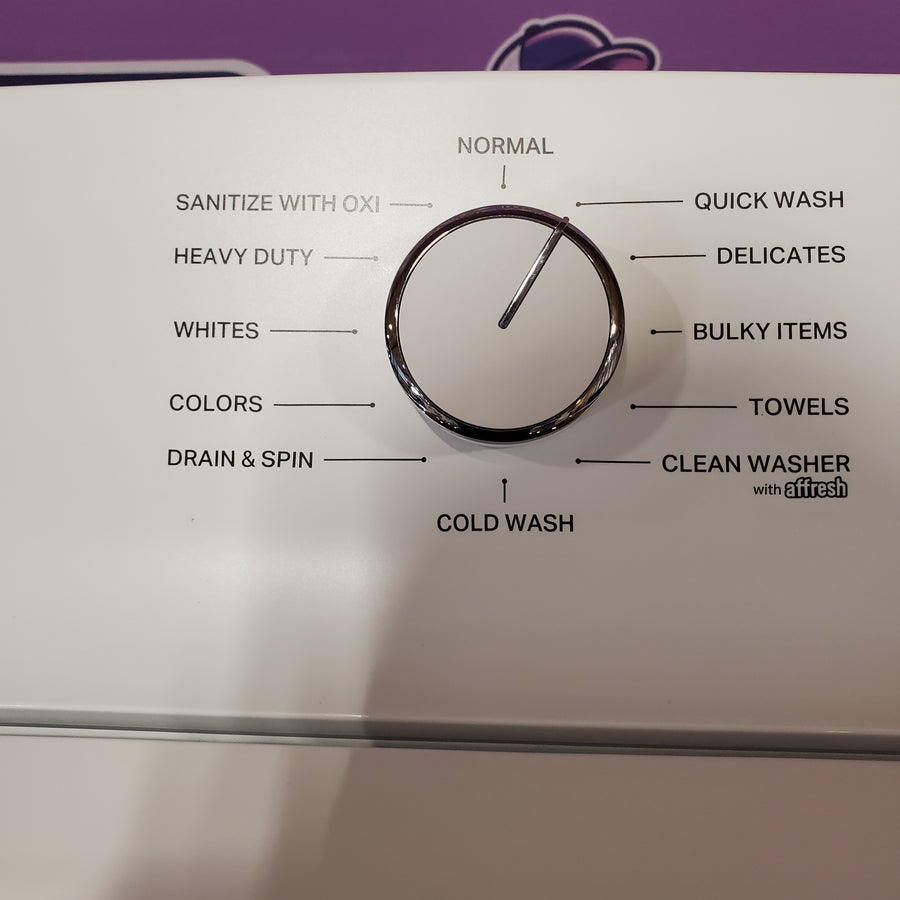 Whirlpool 4.2-4.3 Cu. Ft. Top Load Washer with 2-in-1 Removable Agitator and Soft Close Glass Lid WTW4307SW - Scratch & Dent (Minor) and Whirlpool 7.0 cu. ft. Electric Dryer with Adaptive Dry and Wrinkle Shield™ Option WED4307SW - Scratch & Dent (Minor)
