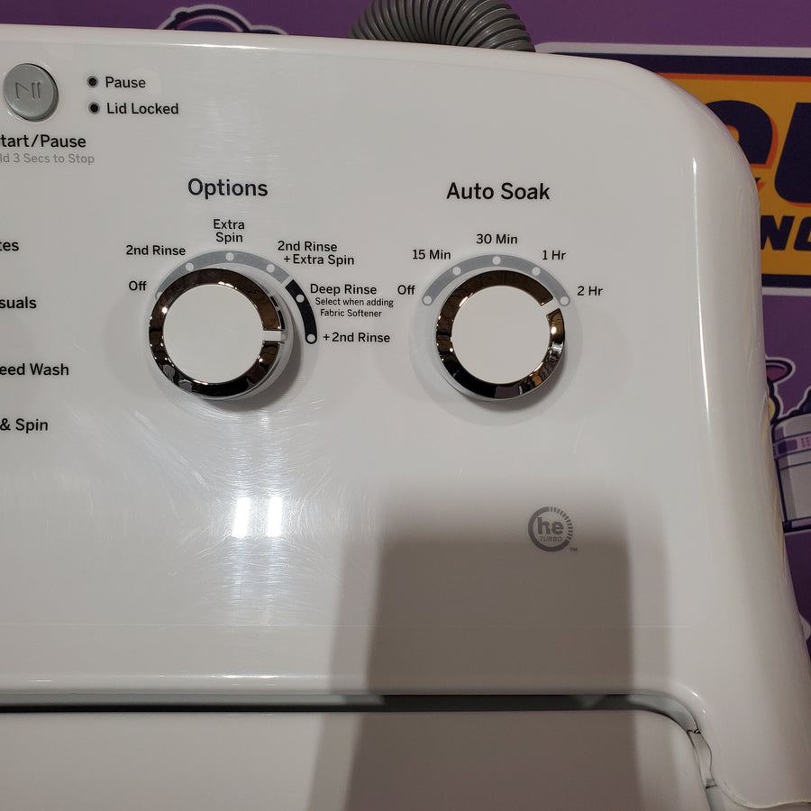 GE® 4.5 cu. ft. Capacity Washer with Stainless Steel Basket in White GTW465ASNWW - Certified Refurbished