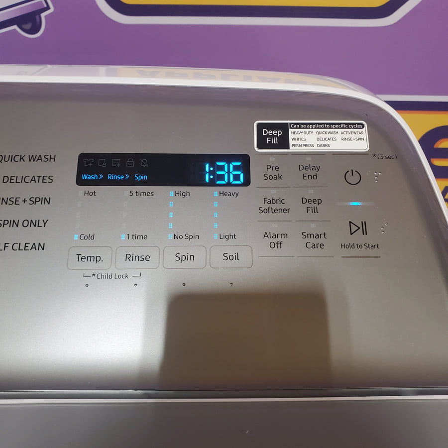Samsung ENERGY STAR 5.0 cu. ft. Top Load Washing Machine with Active Water Jet WA50R5200AW - Certified Refurbished