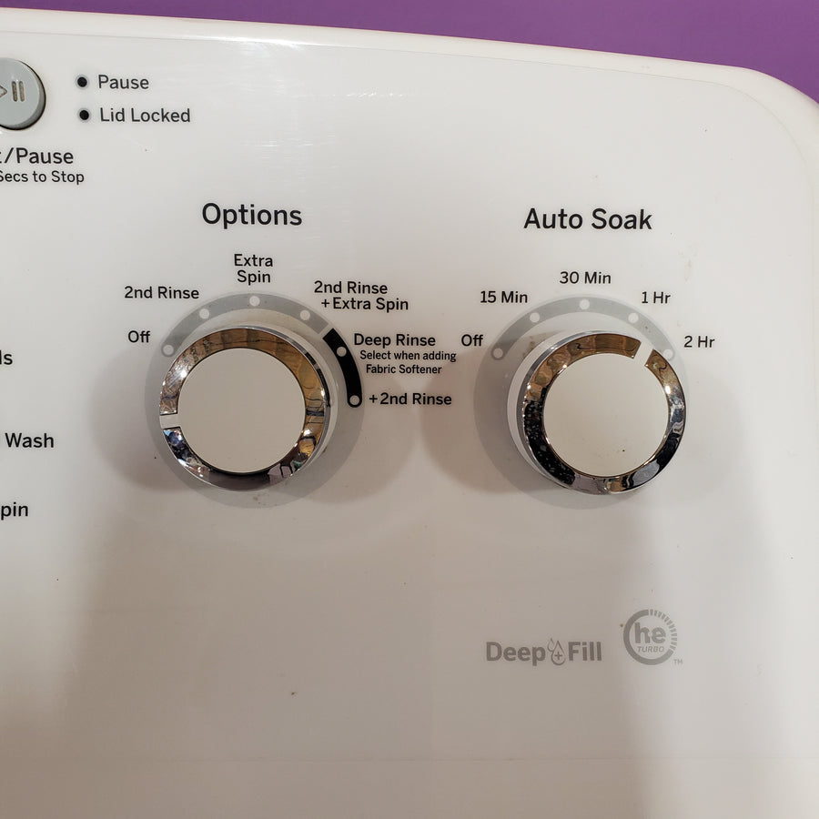 GE White Top Load 4.2 Cu. Ft. Washer with Stainless Steel Basket and Dual Action Agitator GTW460ASJWW - Certified Refurbished