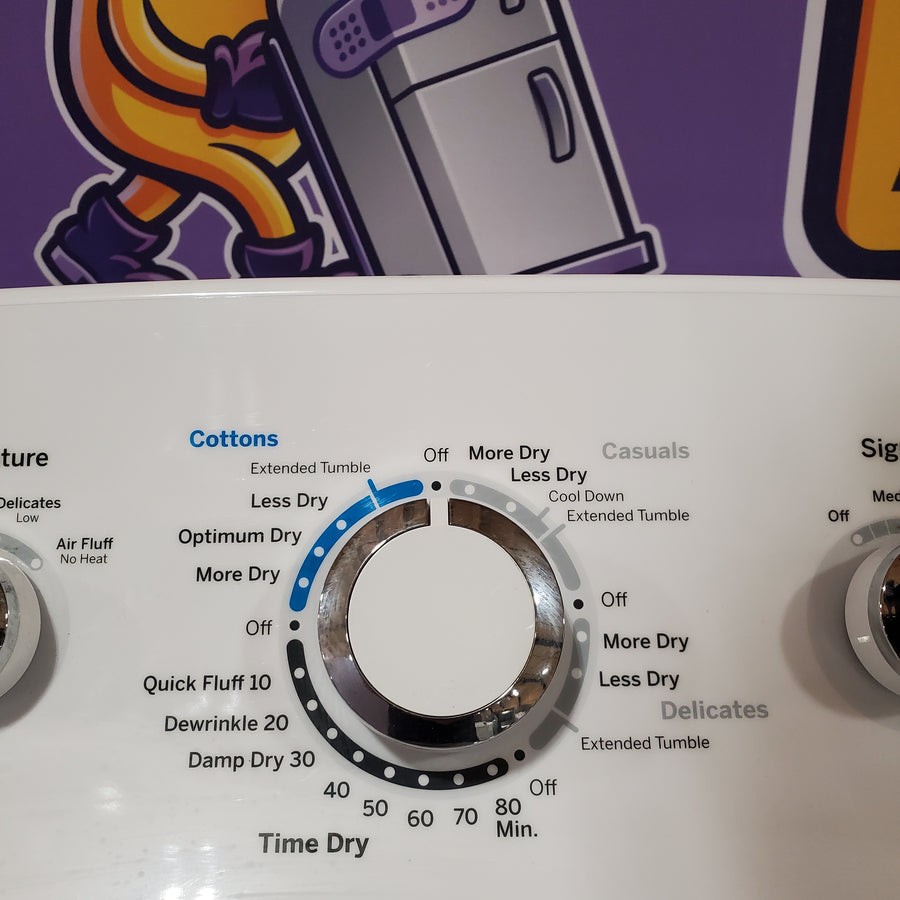 GE® 4.5 cu. ft. Capacity Washer with Stainless Steel Basket in White GTW465ASNWW - Certified Refurbished and GE White Electric 7.2 Cu. Ft. Dryer with Aluminized Alloy Drum GTD42EASJWW - Certified Refurbished