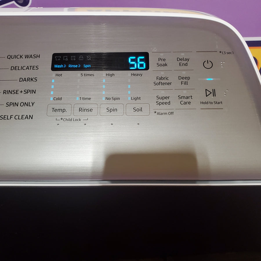 Samsung Top Load 5.0 Cu. Ft. Washer with Super Speed in White WA50R5400AW - Certified Refurbished
