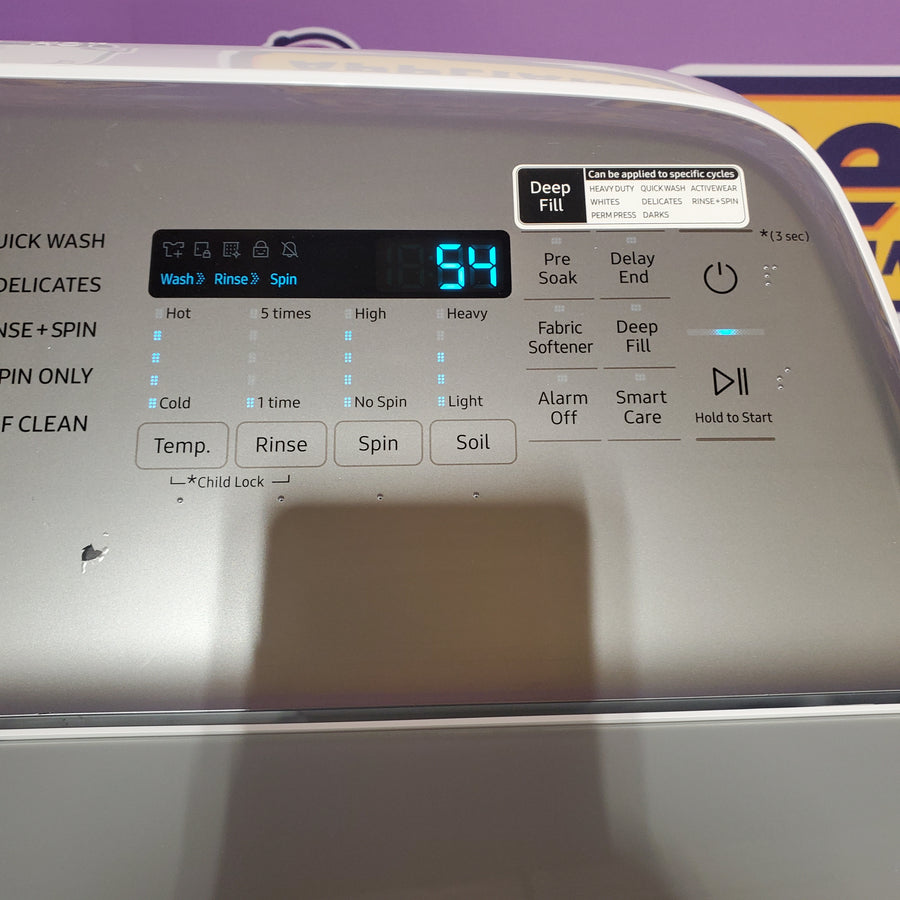 Samsung ENERGY STAR 5.0 cu. ft. Top Load Washing Machine with Active Water Jet WA50R5200AW - Certified Refurbished