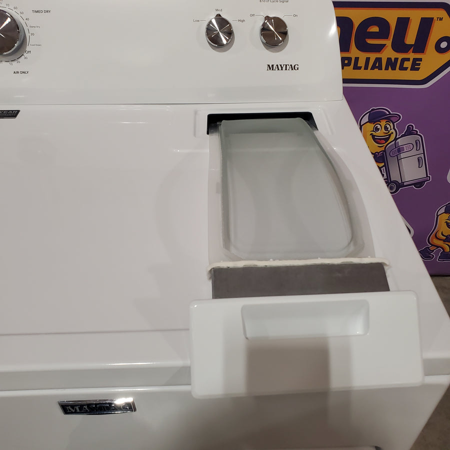 Maytag Top Load Style Electric Wrinkle Prevent 7.0 cu. ft. Dryer with Auto Dry MED4005SW - Scratch & Dent (Minor)