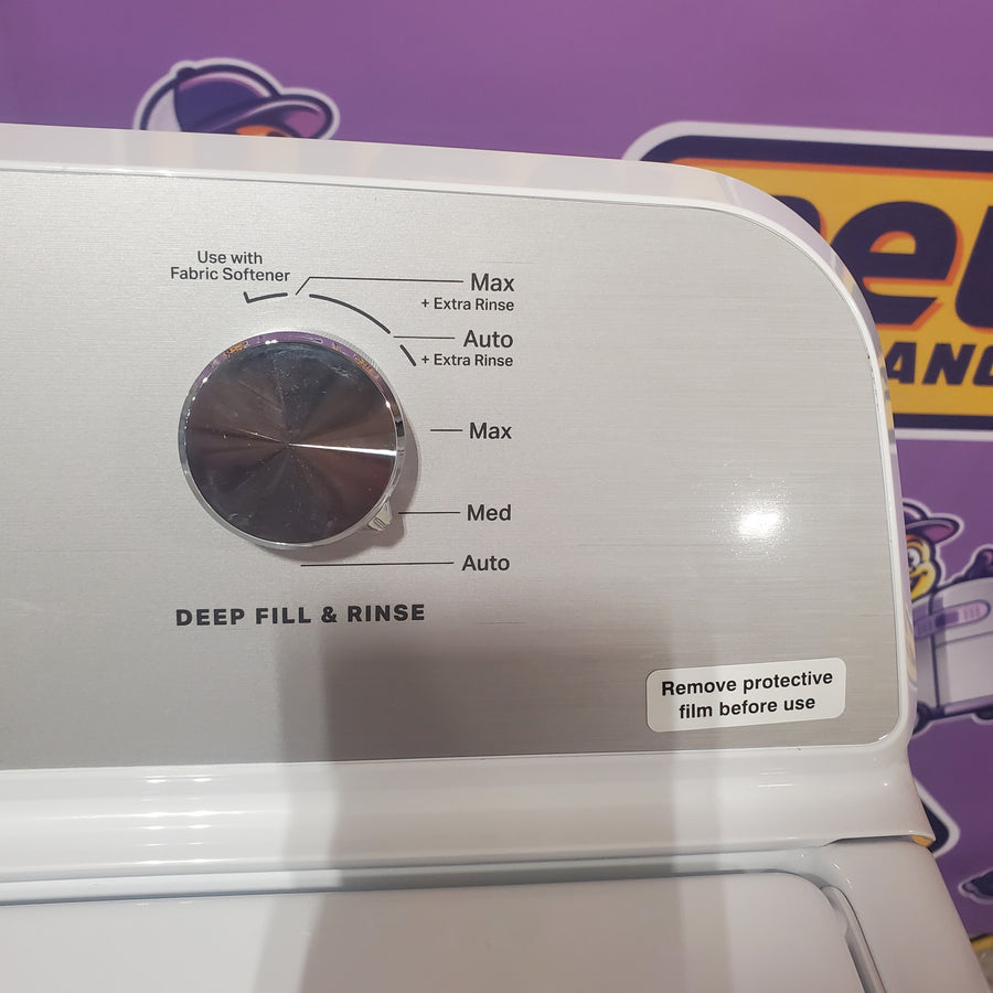 Maytag 4.2 Cu. Ft. Capacity Top Load Washer in White MTW4205SW - Scratch & Dent (Minor) and MayTag 7.0 cu. ft. Top Load Electric Wrinkle Prevent Dryer MED4500MW - Scratch & Dent (Minor)