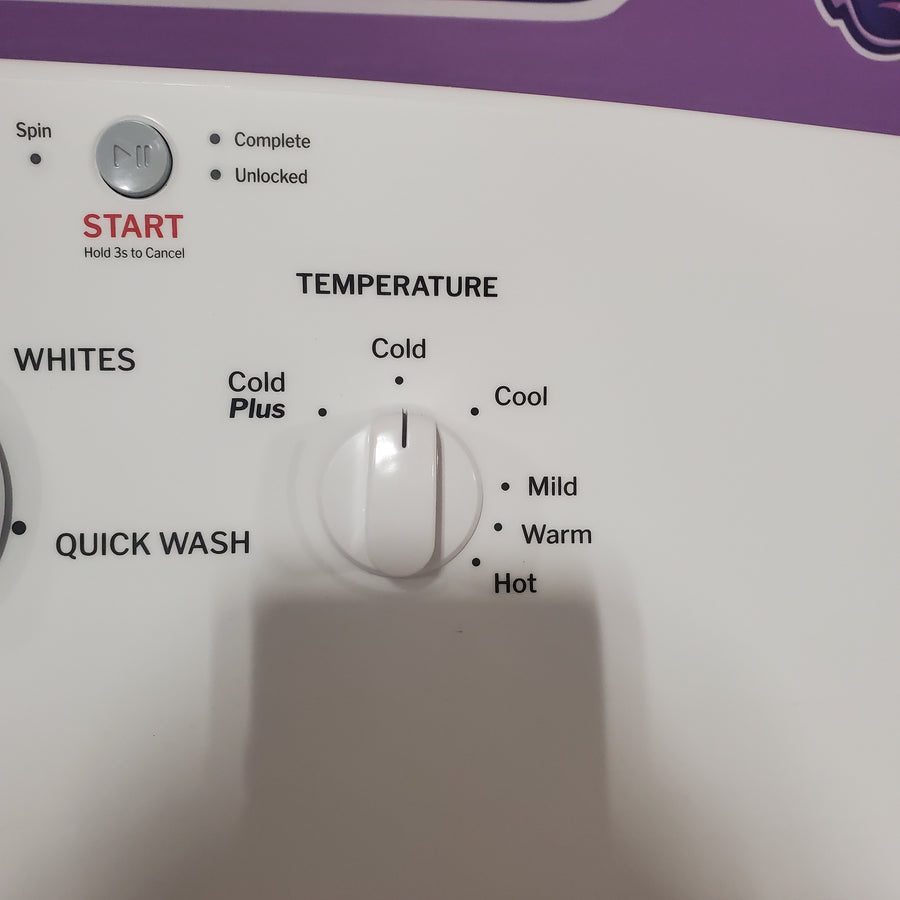 Hotpoint® 4.0 cu. ft. Capacity Washer with Cold Plus and Water Level Control HTW265ASWWW - Scratch & Dent (Major) and Hotpoint 6.2 cu. ft. Capacity Electric Dryer with Up To 120 ft. Venting and Shallow Depth HTX26EASWWW - Scratch & Dent (Open Box)