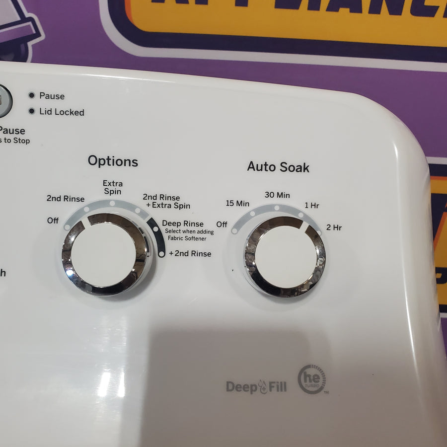 GE White Top Load 4.2 Cu. Ft. Washer with Stainless Steel Basket and Dual Action Agitator GTW460ASJWW - Certified Refurbished and GE White Electric 7.2 Cu. Ft. Dryer with Aluminized Alloy Drum GTD42EASJWW - Certified Refurbished
