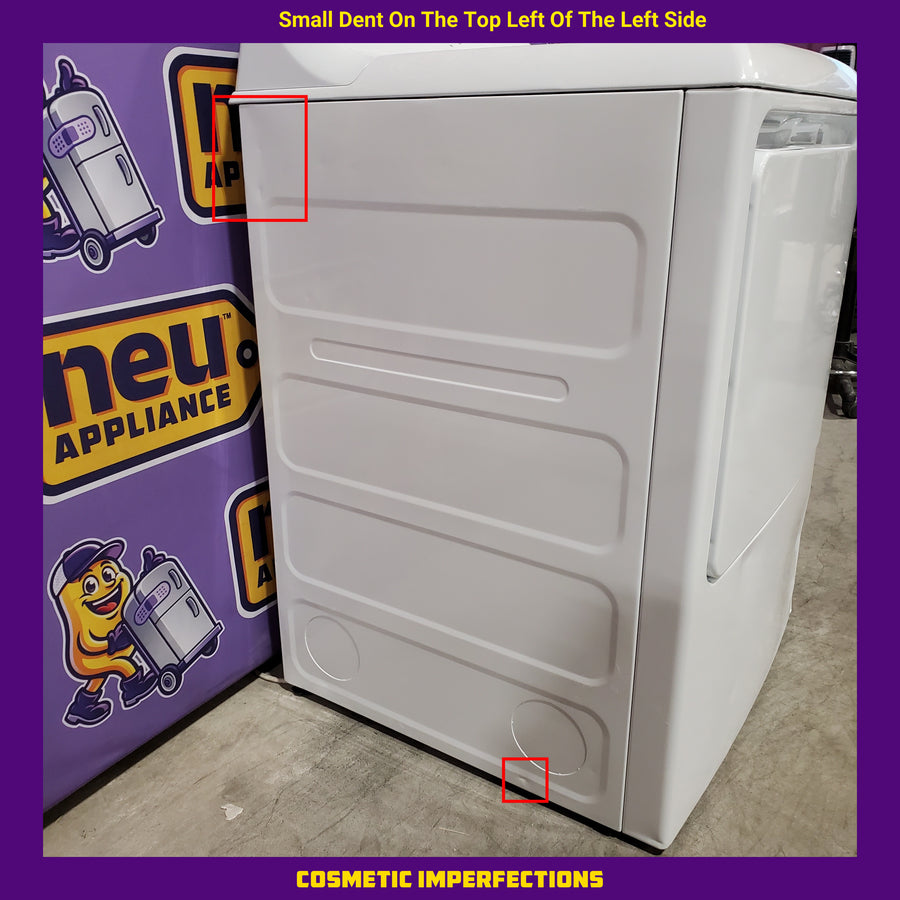 Hotpoint 6.2 cu. ft. Capacity Electric Dryer with Up To 120 ft. Venting and Shallow Depth HTX26EASWWW - Scratch & Dent (Major)