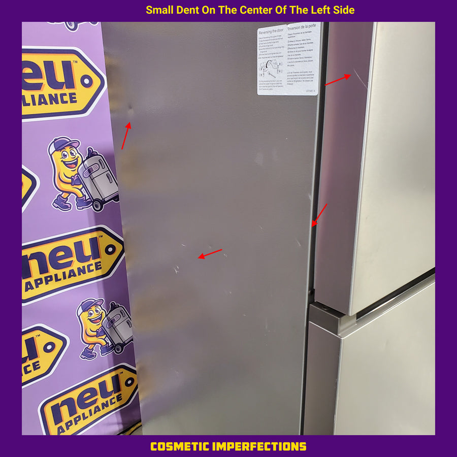 Vissani 18 cf Top Freezer Refrigerator-Stainless Look-E*Star-Garage Ready VRT180P3AVE - Scratch & Dent (Major)