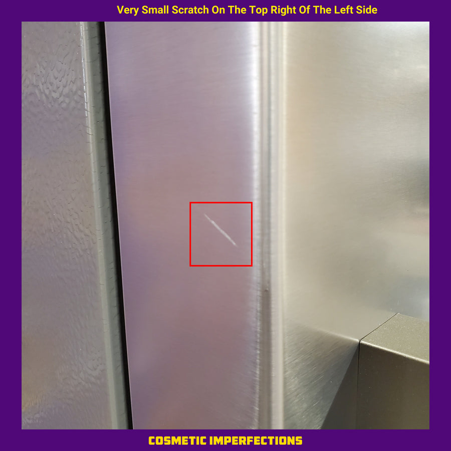 Hisense Counter Depth Bottom Freezer 17.2 Cu. Ft. Refrigerator with LED Lighting and Super Cool and Super Freeze in Fingerprint Stainless Steel HRB171N6ASE - Scratch and Dent (Moderate)