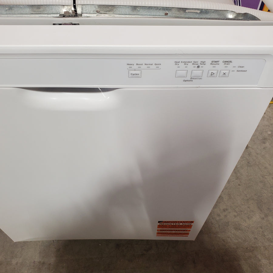 Whirlpool 24-in Front Control Built-in Dishwasher with Boost Cycle, Sani Rinse, and 57-Decibel in White 22321460 - WDF341PAPW - Scratch & Dent (Minor)