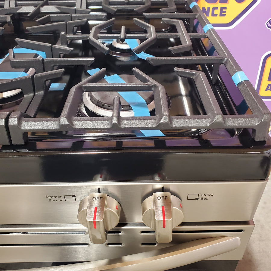 Frigidaire 30-in 5 burners 5.1-cu ft Freestanding Natural Gas Range in Fingerprint Resistant Stainless Steel FCRG306LAF - Open Box