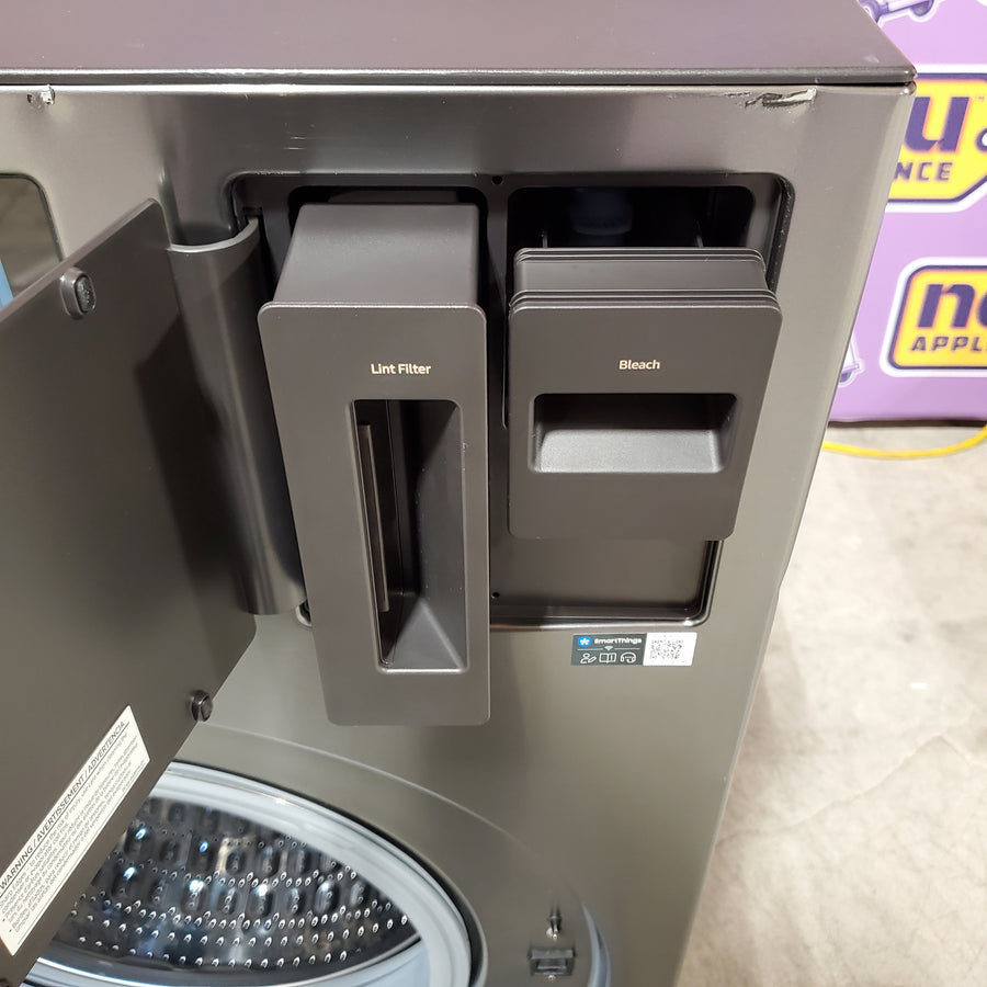 Samsung Dark Steel Bespoke 5.3 cu. ft. Ultra Capacity All-In-One Washer Dryer Combo with Super Speed and Ventless Heat Pump 22142792 - WD53DBA900HZ - Scratch & Dent (Moderate)