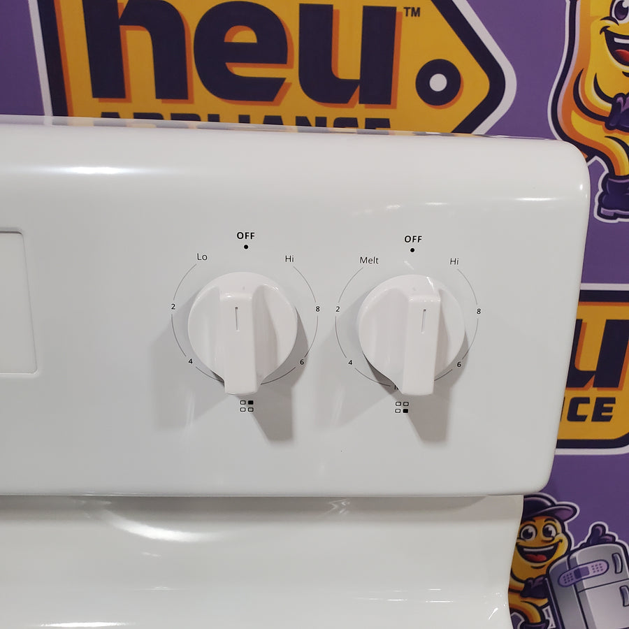 Whirlpool White 4.8 cu. ft. Electric Range with Keep Warm setting and Control Lock Mode WFC150M0JW - Open Box