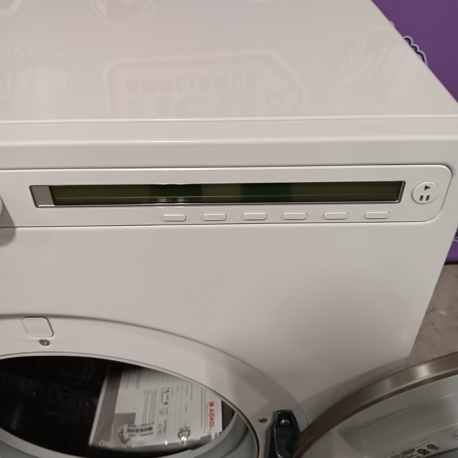 Asko 24 Inch Electric Dryer with 4.1 cu. ft. Capacity, Butterfly™ Drying System, Soft Drum™ Technology, 9 Drying Programs, Anti-Crease Mode, and Delay Start T208V.W - Scratch & Dent (Minor)