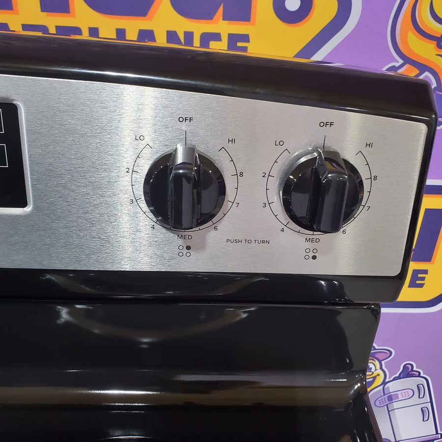 Amana 30-in 4 burners 4.8-cu ft Freestanding Electric Range in Stainless Steel ACR4303MMS - Open Box