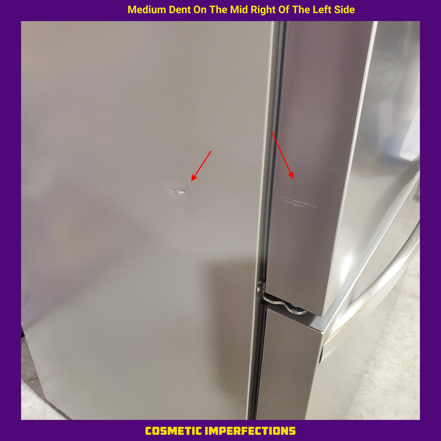Kenmore Counter-Depth 20.3-cu ft 36-in Wide French Door Refrigerator with Ice Maker ENERGY STAR Certified in Stainless Steel 897.75515320 - Scratch & Dent (Moderate)
