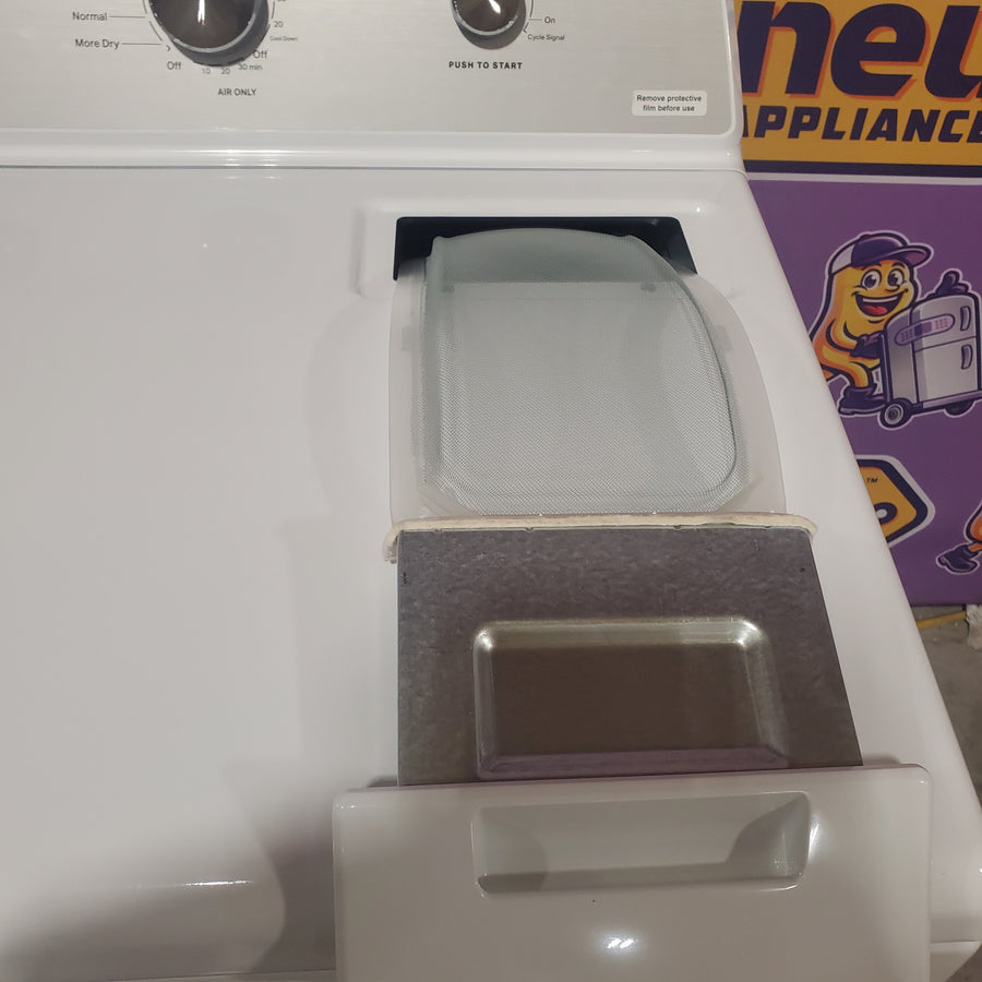 Maytag 4.2 Cu. Ft. Capacity Top Load Washer in White MTW4205SW - Open Box and MayTag 7.0 cu. ft. Top Load Electric Wrinkle Prevent Dryer MED4500MW - Scratch & Dent (Minor)
