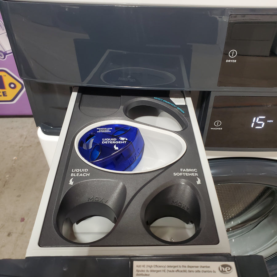 Electrolux 300 Series Laundry Tower Single Unit Washer & Electric Dryer with LuxCare® Wash System in White ELTE7300AW - Scratch & Dent (Moderate)