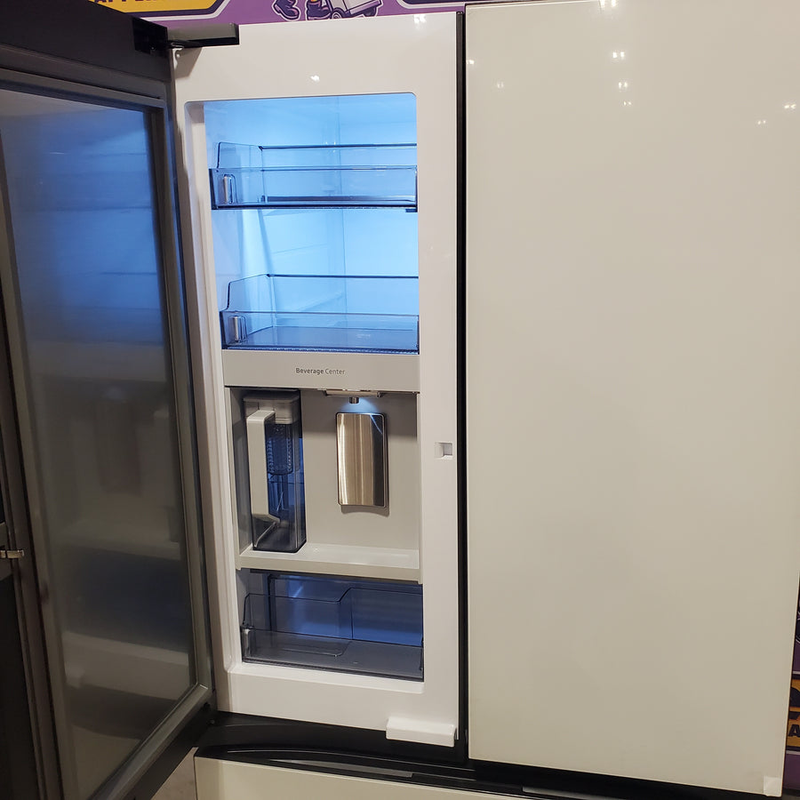 Samsung Bespoke Stainless Steel 3 Door French Door 30 Cu. Ft. Refrigerator with Beverage Center RF30BB660012 - Open Box