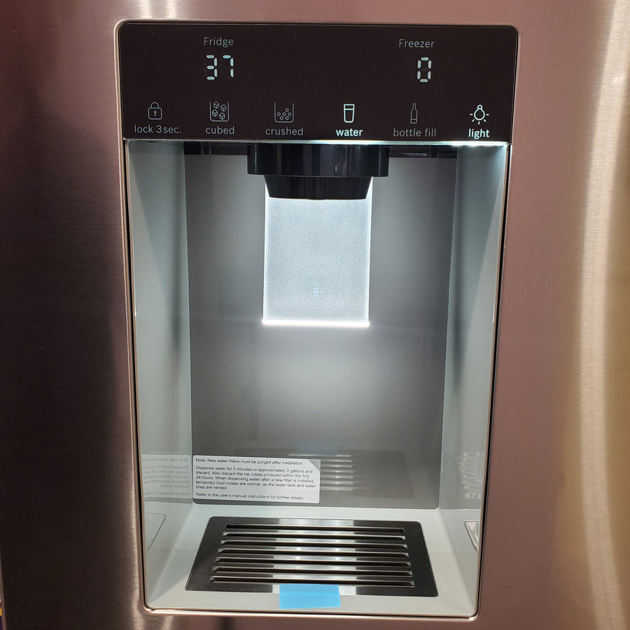 Bosch Fastest Ice Maker Standard-Depth 300 Series 26-cu ft 3-Door Smart Compatible French Door Refrigerator with Ice Maker with Water and Ice Dispenser in Stainless Steel 22321469 - B36FD31ENS - Scratch & Dent (Minor)