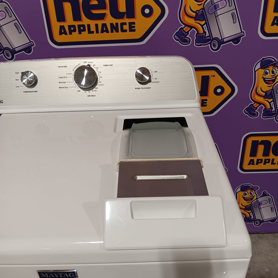 Maytag 4.5 cu. ft. Capacity Top Load Washer with Power™ Agitator and Deep Fill MVW4505MW - Scratch & Dent (Minor) and Maytag 7.0 cu. ft. Capacity Top Load Electric Wrinkle Prevent Dryer 16284 - MED4500MW - Open Box