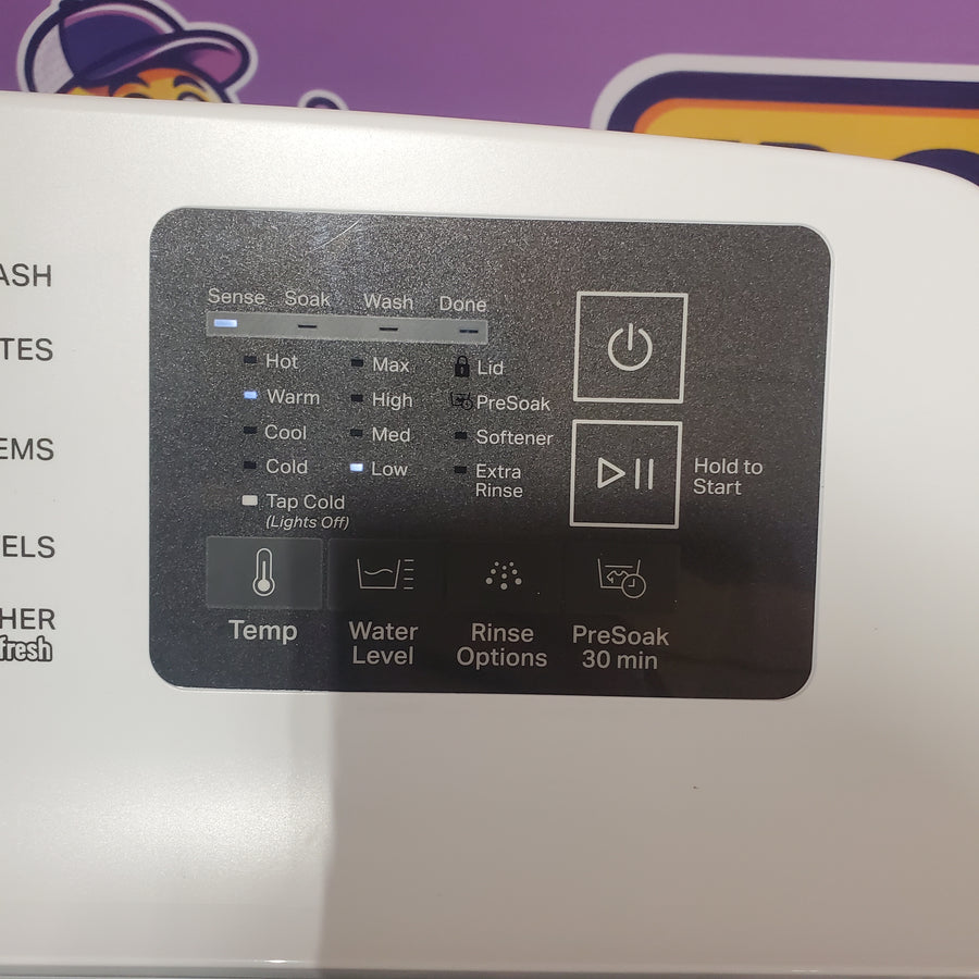 Whirlpool 4.2-4.3 Cu. Ft. Top Load Washer with 2-in-1 Removable Agitator and Soft Close Glass Lid WTW4307SW - Open Box and Whirlpool 7.0 cu. ft. Electric Dryer with Adaptive Dry and Wrinkle Shield™ Option WED4307SW - Open Box