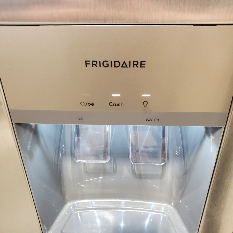 Frigidaire 25.6 cu. ft. ENERGY STAR Side by Side Refrigerator with Exterior Water and Ice Dispenser in Stainless Steel FRSS2623AS - Scratch & Dent (Moderate)