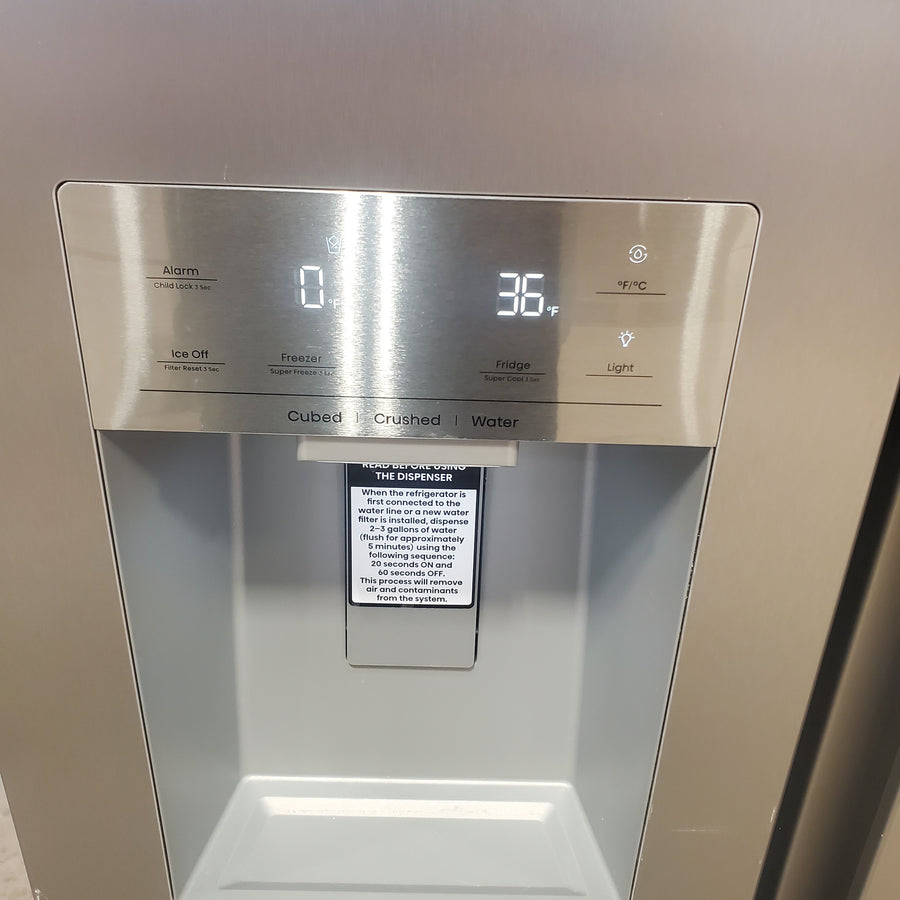Hisense 29.1 cu. ft. Standard Depth Side by Side Refrigerator Stainless Steel HRS290P5FSE - Scratch & Dent (Moderate)