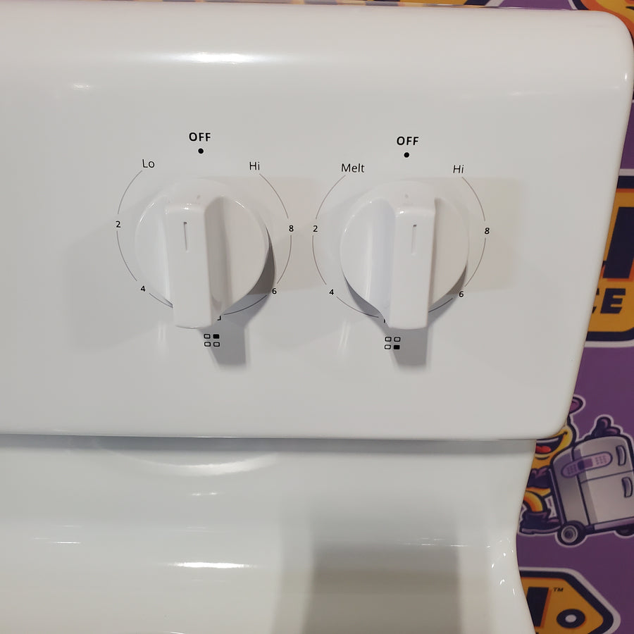 Whirlpool White 4.8 cu. ft. Electric Range with Keep Warm setting and Control Lock Mode WFC150M0JW - Open Box