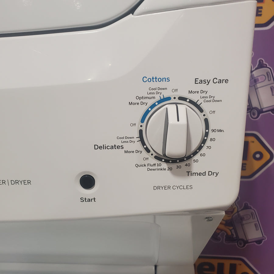 GE 3.8 cu. ft. Washer 5.9 cu. ft. Long Vent Electric Dryer Combo in White GUV27ESSMWW - Certified Refurbished